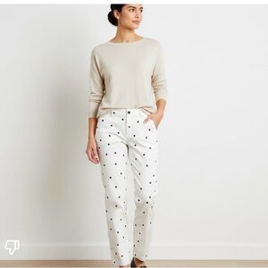 Rachel Zoe White Polka Dot Pants